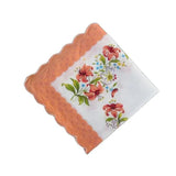 10pcs/lot Vintage white Ladies lace Handkerchief Cotton Flowers Women men children print square face hand towels wedding Gifts