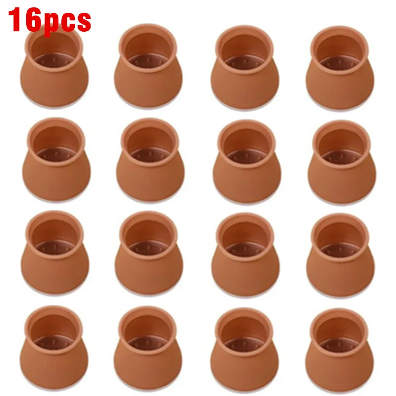 Upgraded 8/16pcs Furniture Silicone Protection Cover with Felt Pads Chair Legs Floor Protectors Caps Anti-Slip Table Feet Covers