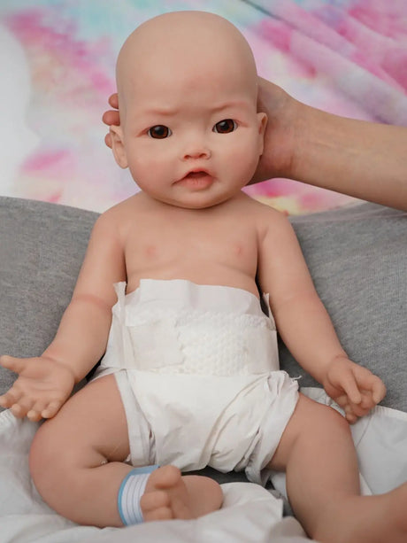 17" Micro Preemie Full Body Silicone Baby Doll "Harper"Lifelike Mini Reborn Doll Surprice Children Anti-Stress My Melody