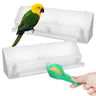 Cage Food Box Bird Spoon Water Dispenser Birds Feeding Tool Bowls For Parrot Feeder Accessories Pet Indoor Feeders