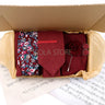 Viola Design Gift Box Hot Solid Floral Cotton Sock Necktie Set Clip Cufflinks Pin Hanky Men Wedding Party Daily Cravat Accessory