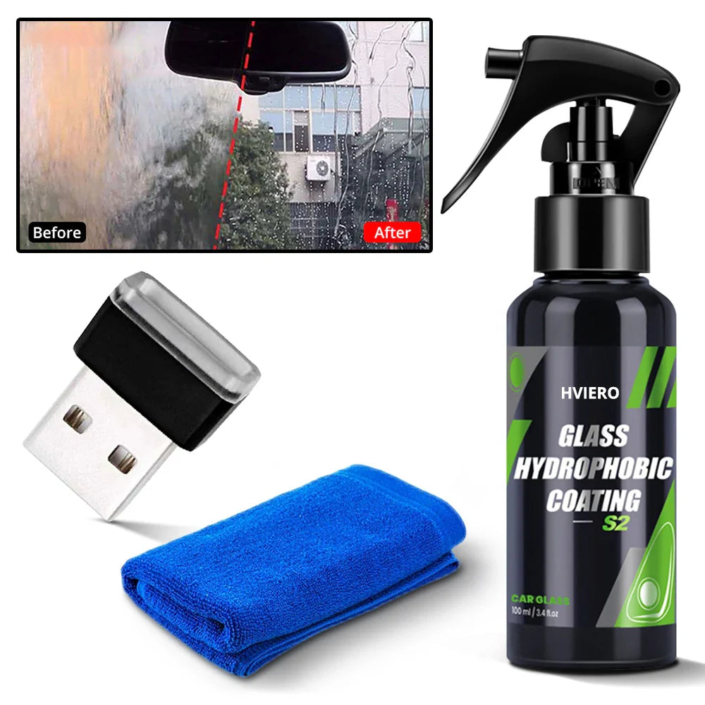 Glass Clean Long Lasting Ceramic Windshield Nano Hydrophobic Protection Coating Safe Driving Clear Vision Car Accessorie