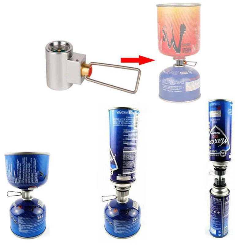 Outdoor Camping Stove Tank Gas Refill Adapter MAPP/Isobutane/Butane Mutual Charge Gas Adapter Gas Spray Refill Filling Adapter