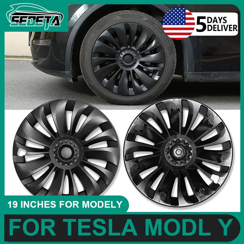 New For Tesla Model Y 19 Inch 4Pcs/1Pcs Wheel Cover Car Automobile Hubcap  Replacement Retrofit Parts Full Cover Accessories