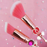 makeup brushes sailor moon Anime Cardcaptor Sakura Makeup Brushes Set Tools Kit Powder Loose Eye Shadow Blush Synthetic