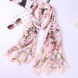 100% Natural Silk Scarf Women Luxury Brand Digital Print Flowers Silk Pashmina Shawl Female Long Bandana Foulard 2020 Oversize