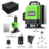 HILDA 12/16 Lines 3/4D Laser Level Level Self-Leveling 360 Horizontal And Vertical Cross Super Powerful Green Laser Level