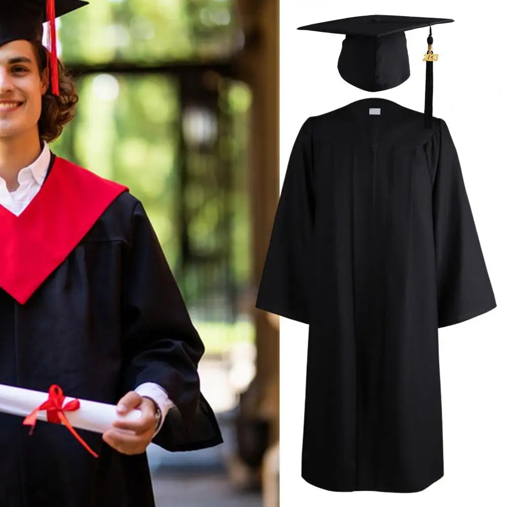 1 Set Universal Degree Gown Comfortable Graduation Hat Cardigan 2023 Graduation Ceremony Academic Dress Top Hat  Photography