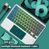 Backlit Touchpad Wireless Keyboard For Android IOS Huawei Xiaomi Tablet For iPad Pro Air Mini 6 Korean Russian Spanish Keyboard