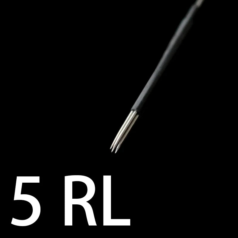 Traditional Tattoo Needles 1/3 /5RL  0.35mm*5cm Needle and Caps Disposable Sterilized For dermografo universal Eyebrow Machine