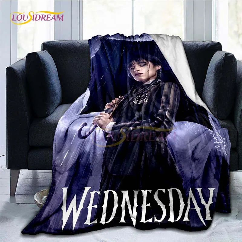 Wednesday Addams Series Throw Blanket Horror Soft Blankets for Beds Home Decor Bedding Cover picnic blanket