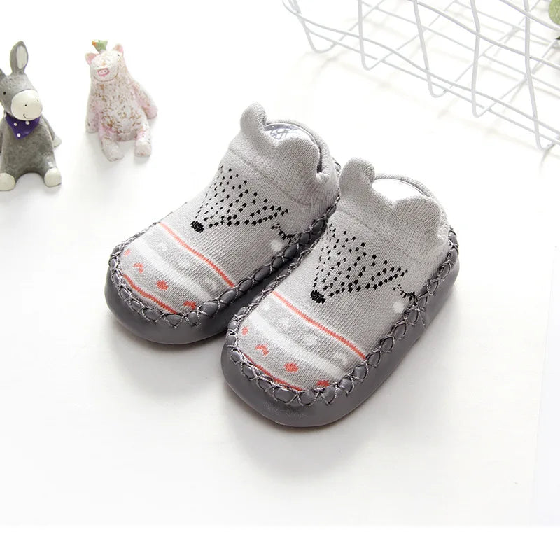 Baby Socks Shoes Infant Cute Cartoon Kids Boy Shoes Soft Rubber Sole Child Floor Sneaker BeBe Booties Toddler Girls First Walker