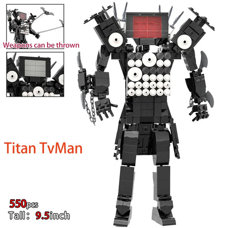 Moc Skibidi Toilet Builing Blocks Titan Clock Man 2.0 Camerman Speakerman TVMan Bricks DIY Moddel Toys For Kids Gift Easter Toys