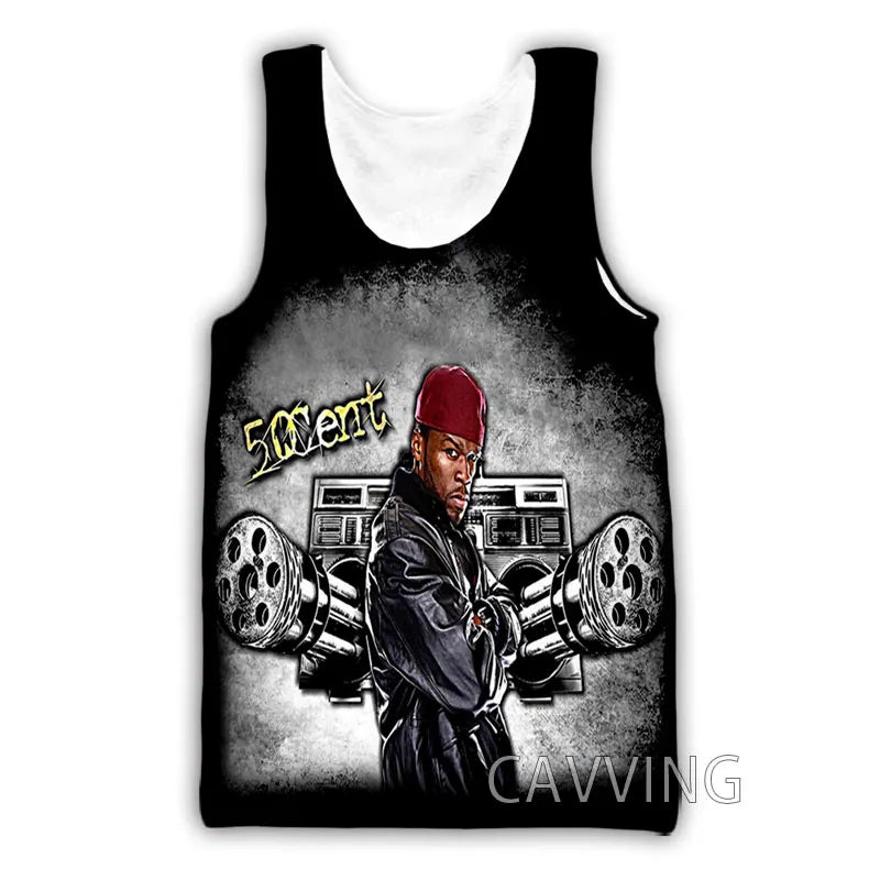 New Fashion Women/Men's 3D Print Rapper 50 Cent Tank Tops Harajuku  Vest  Summer Undershirt Shirts Streetwear  H01