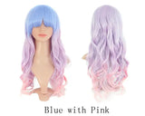 Lady 80cm Long Curly Wigs Fashion Cosplay Costume Hair Anime Full Wavy Party Wig