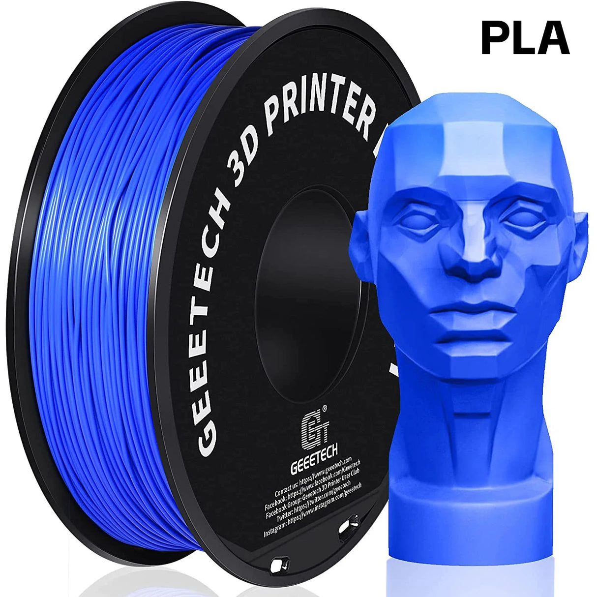 GEEETECH 3D Printing Materials Filament PLA For FDM 3D Printer 1 kg (2.2lbs) Vacuum Packaging 1.75mm +-0.03mm