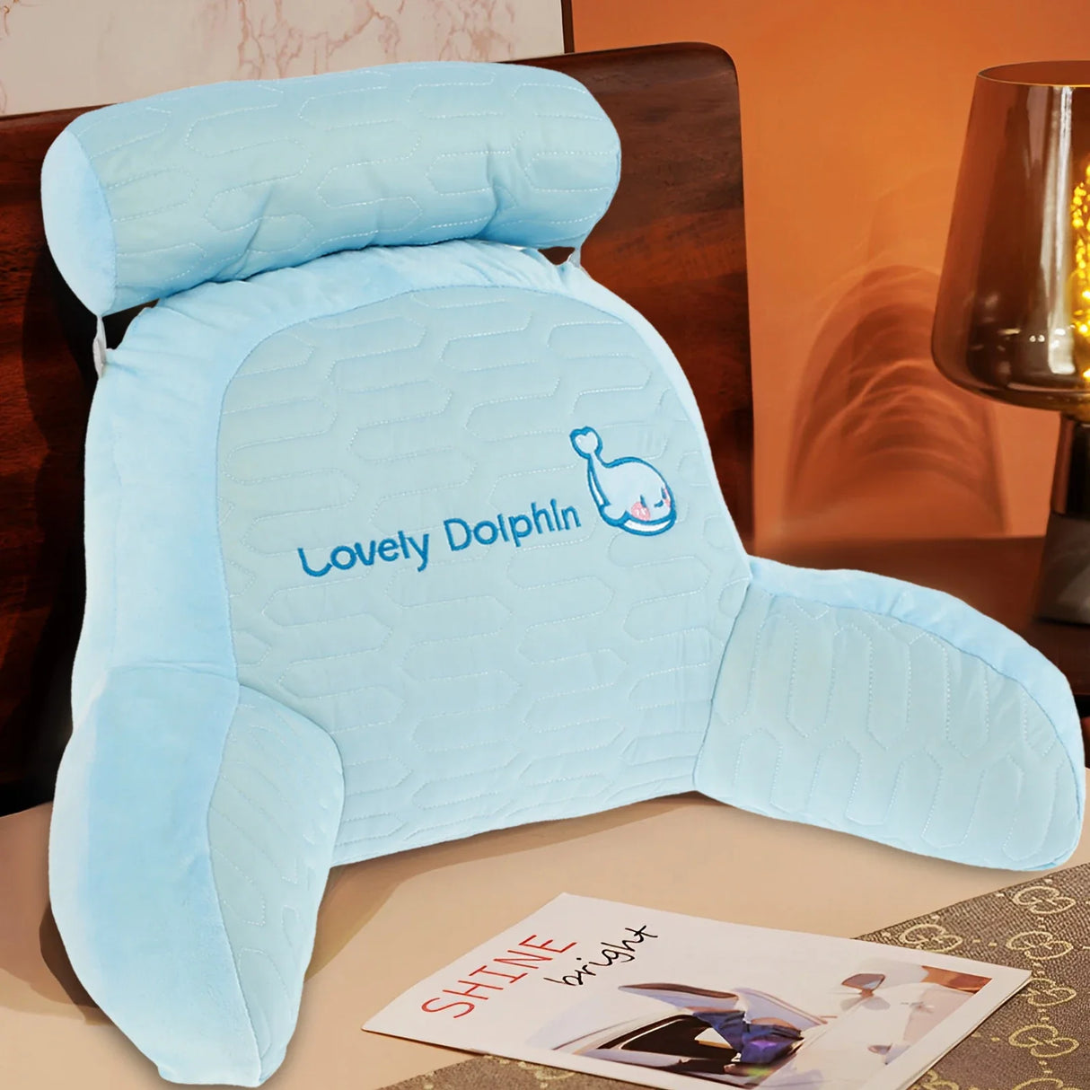 All Season Reading Pillow Comfortable Soft Detachable Lumbar Support Cushions Office Sofa for Chair Bed  Backrest with Headrest