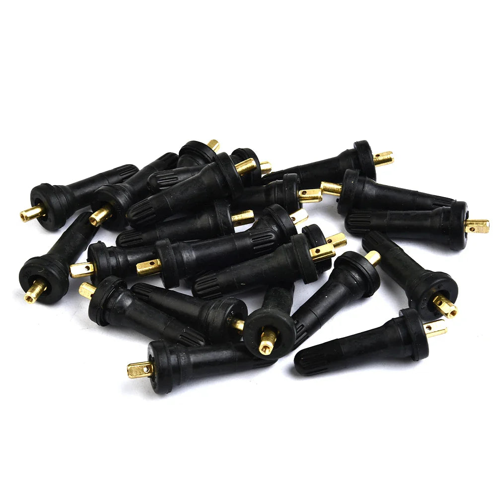 50pcs TPMS Tire Pressure Sensor Valve Stem Car Rubber Wheel Rim TPMS For GM Automobiles Sensors Parts Tire Accessories