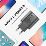 3.1A USB Charger Mobile Phone Adapter 4 Ports Multi Charger UK/US Plug Wall Charger For Huawei Xiaomi Redmi POCO Tablets Laptops