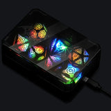 7Pcs Electronic Luminous LED Dice Set Multi Sided Dice Table Game Funny Dice Games Entertainment Toys Board Game Durable