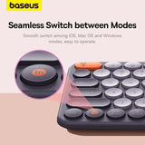 Baseus Bluetooth Wireless Keyboard 5.0 2.4G USB Silent US Layout Keyboards EN 84 / 105 Keycaps For MacBook iPad PC Tablet