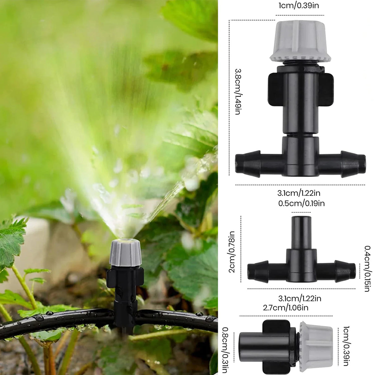 Fog Nozzles Irrigation Kit 5M/10M Garden Hose Automatic Misting Plant Watering System Portable Adjustable Greenhouse Equipment