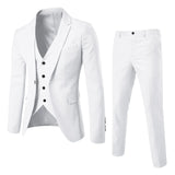 Men’S Suit Slim 3 Piece Suit Business Wedding Party Vest & Pants Coat Casual Solid Blazers Coat Jacket Luxury