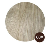 Hair Topper With Bangs Women 100% Human Hair Wigs Clip In Hairpieces Blonde Natural Straight Hair Topper Silk Base 35cm