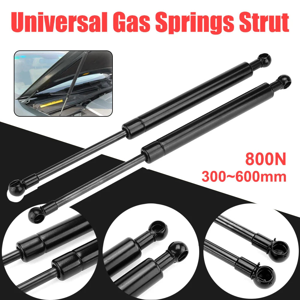 2Pcs 800N Universal 300/350/400/450/500/600mm Gas Strut Bars Gas Support Boot Bonnet Car Caravans Doors Windows Hatches Boat Bus