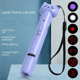 Usb Rechargeable Laser Cat Toy Infrared Light Laser Pattern Projection Cat Mint Toy Pet Supplies Scratching