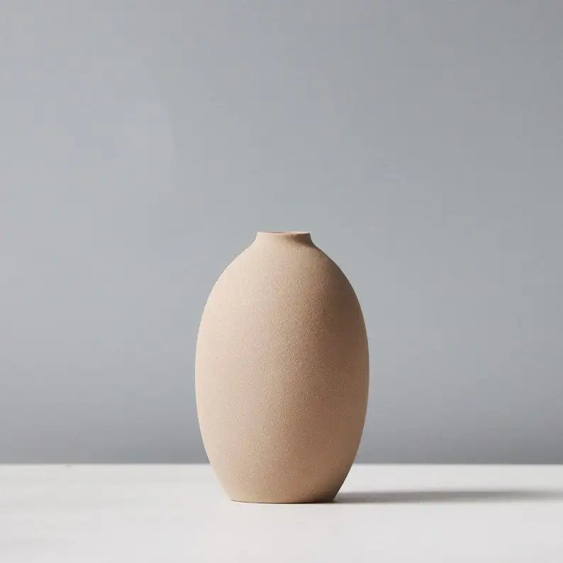 Matte Ceramic Vase | Morandi Modern Vase | Decorative Vase | Ceramic Pottery | Minimal Vase | Table Decoration