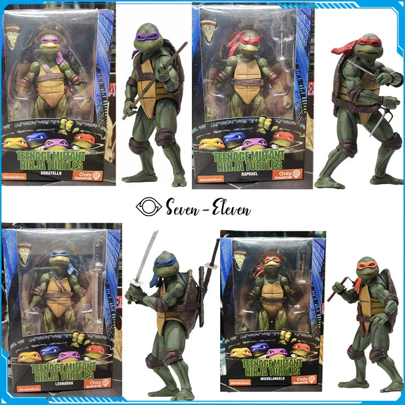 Neca Ninja Turtle Anime Figure Tmnt Action Figure 1990 Film Version Limited Edition Children Toys Room Ornament Birthday Gift