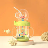 Cups For Children Drink Water Baby Drinking Cup With Whale Squirt 220ml Children'S Water Bottles With Lid And Straw Kids Cup