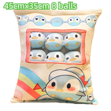 Cartoon Ramen Puff Cookie Bag Bubble Tea Plush Pillow Stuffed Kawaii Animals Axolotl Yellow Duck Bat Bunny Small Balls Candy Bag