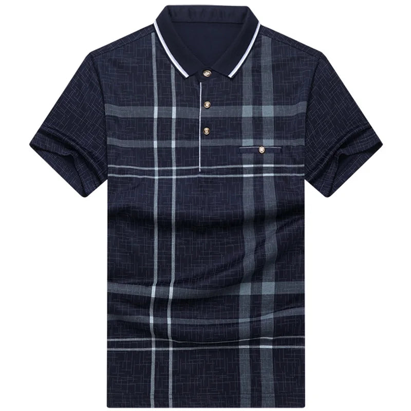 2022 Hot Real Pocket Bodybuilding Short Sleeve Polo Shirt Men Plaid Polos Summer Pol Tee Shirts Mens Dress Poloshirt Jersey 1398