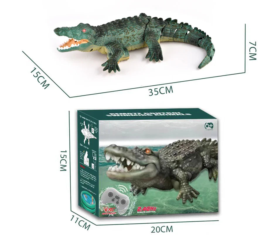 Realistic RC Crocodile for Pool Lake Toys for Kids Waterproof Remote Control Animal Children Gift  Electric Boats  Model