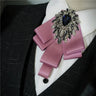 Men's Bow Tie Corsage Pocket Towel Sets British Korean Dress Suit Jewelry Luxury Rhinestones Men Wedding Accessories 3 Piece Set