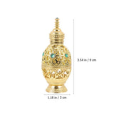 1Pc Middle Eastern Perfume Bottle Vintage Aromatherapy Fragrance Bottle Essential Oil Bottle Gold Plating Perfume Bottle