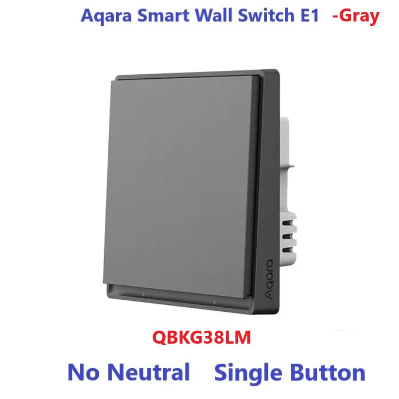 Aqara E1 Wall Switch With Neutral NO Neutral Smart Home ZigBee 3.0 Wireless Key Light Switch Fire Wire For Mi Home Homekit