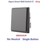 Aqara E1 Wall Switch With Neutral NO Neutral Smart Home ZigBee 3.0 Wireless Key Light Switch Fire Wire For Mi Home Homekit