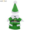 WarmHut Christmas Elf Dog Cat Costume With Hat Funny Pet Christmas Winter Fleece Coat Coat Clothes Outfit Apparel S M L XL Size