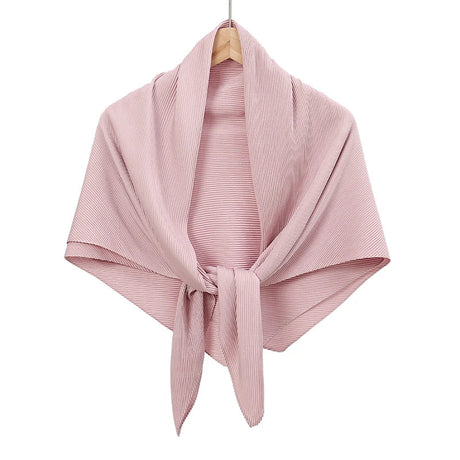 Maldives Wholesale Muslim Pleated Square Scarf Matt Silk Plain Hijab Women Crinkle Satin Headscarf Premium Soft Wrinkle Scarves