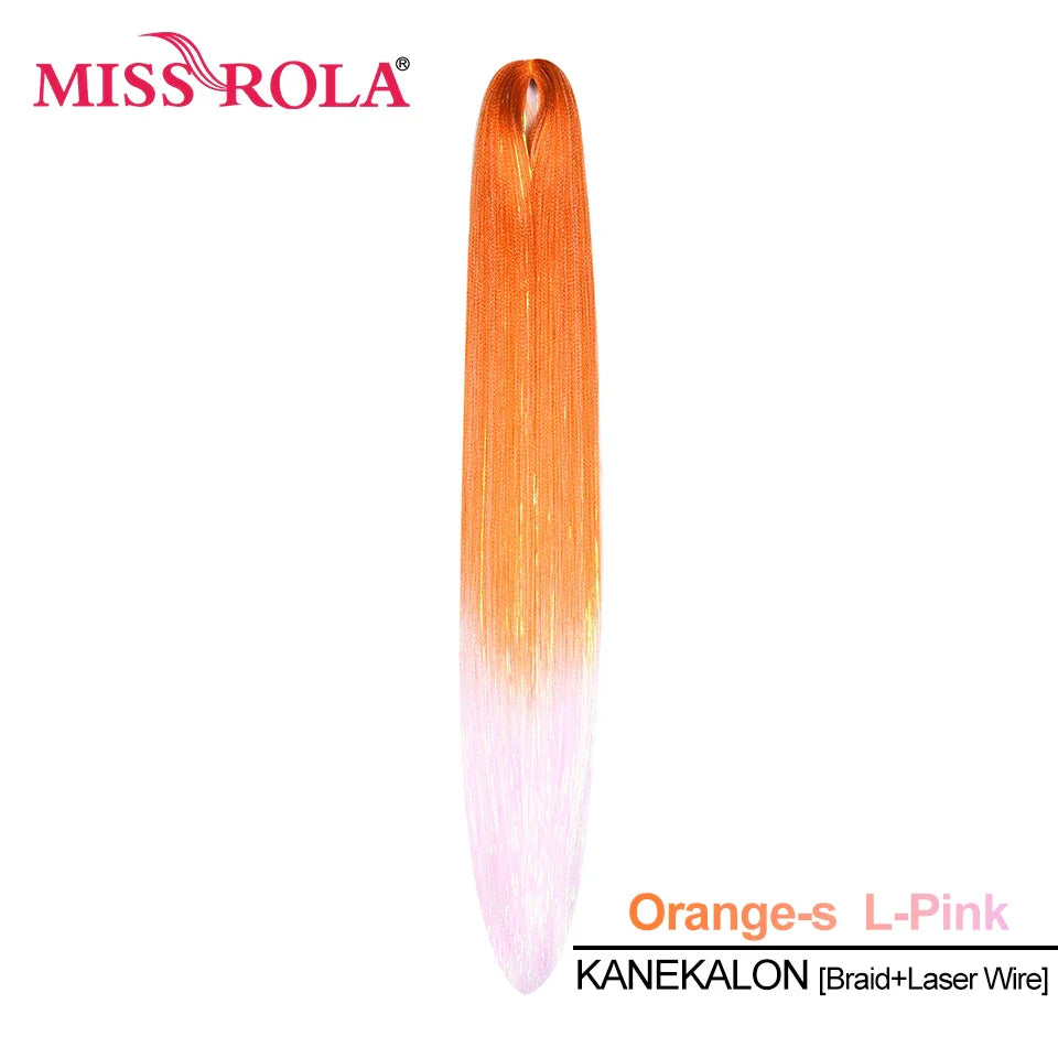 Miss Rola KANEKALON EZ Braid With Tinsel Wire DREAM OCEAN  New Color Synthetic Hair Extension Pre Stretched Twist Jumbo Braid