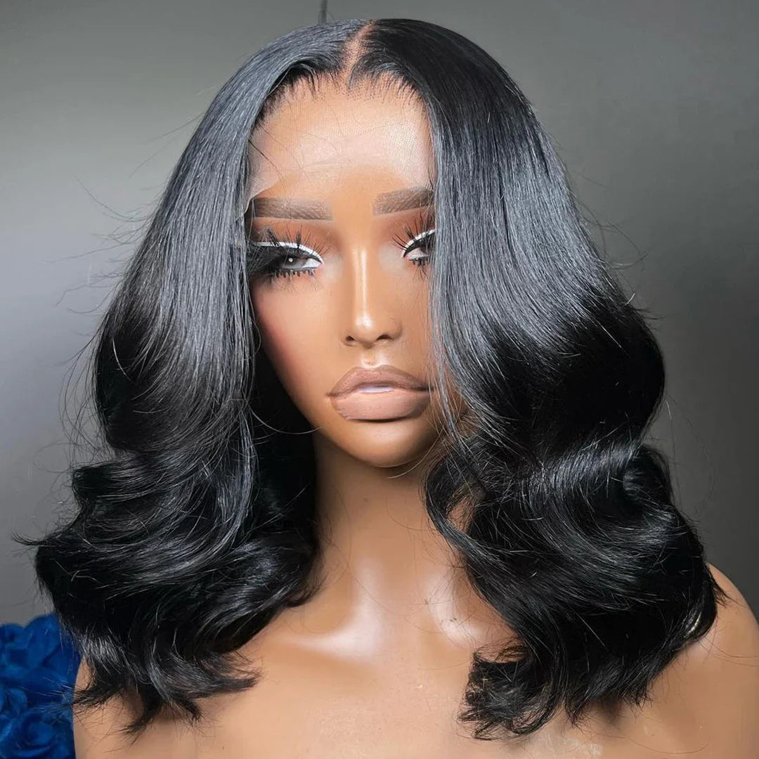 Ready To Go Brazilian 13x4 Lace Front Wigs HD Transparent Lace Frontal Wig Body Wave Glueless 4x4 Preplucked Wear And Go Bob Wig