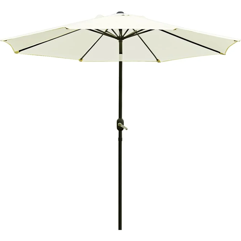 9' Patio Umbrella Outdoor Table Umbrella with 8 Sturdy Ribs