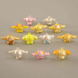 12Pcs/Set Sanrio Cute Mini Cinnamoroll Action Figure Toys Cartoon Animal Dog Anime Figurine Dolls Decoration Model Gift For Kids