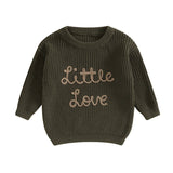 Autumn Baby Girls Boys Sweaters Coat Kids Knitting Pullovers Tops Baby Boys Girls Letter Embroidery Long Sleeve Sweaters