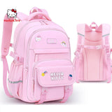 Sanrioed Hello kitty Schoolbag Cartoon Strawberry Kitty Cat Bags Burden Alleviation Protect Spine Waterproof Anti Lost Backpack