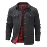 Winter Men'S Bomber Jacket High-Quality Male Plaid Flannel Jacket Men'S Lapel Thick Warm Cargo Jackets Coats Streetwear Outfits