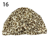 Waterproof Leopard Print Cap Elastic Bow Nightcap Women Satin Hair Bonnet Silk Sleeping Cap Bathroom Shower Accessories Supplies